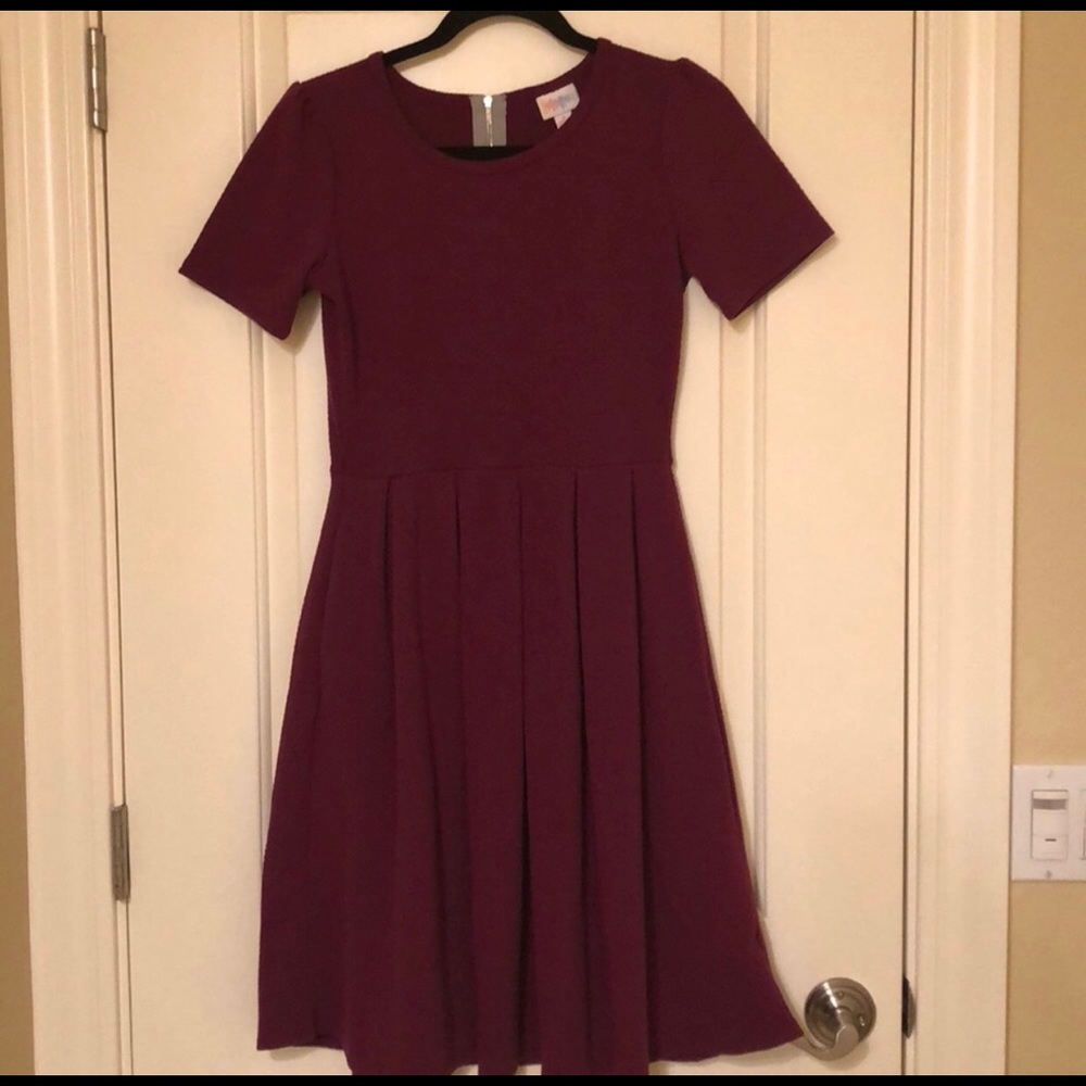 Burgundy/wine Lularoe Amelia dress